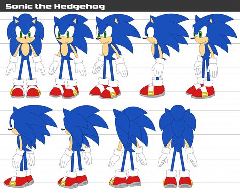 sonic the hedgehog model sheet